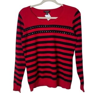 Conrad C Medium Red/Black Sweater with Sequins